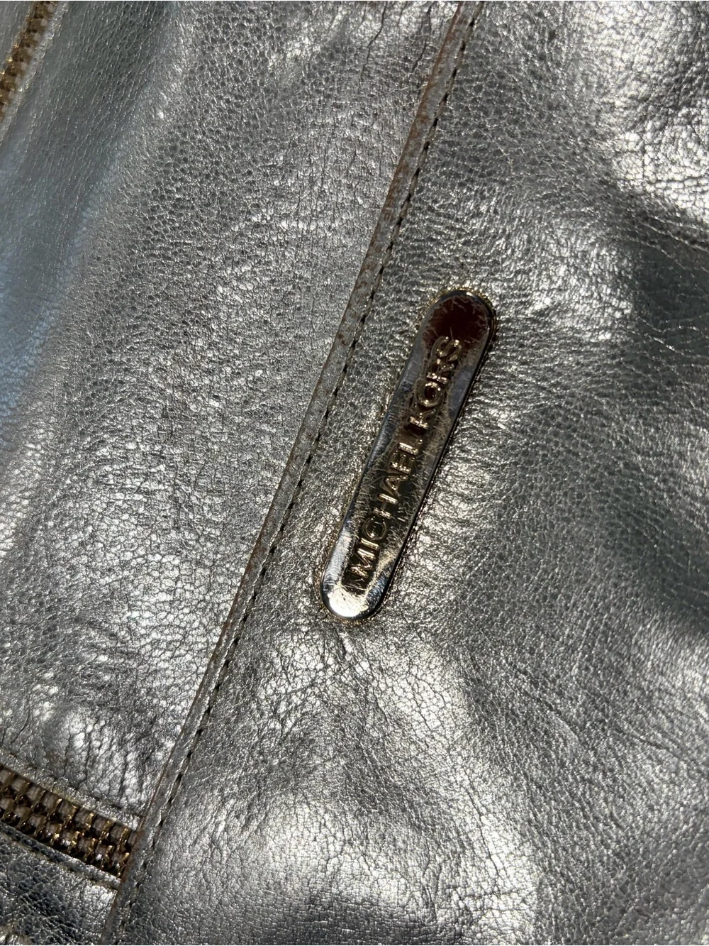 Michael Kors gold Metallic Leather Wallet Clutch